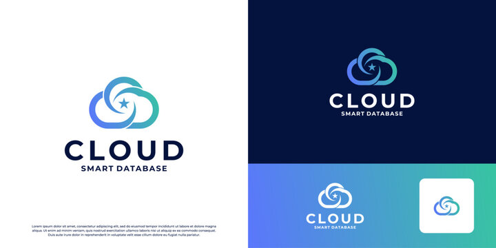 Abstract cloud logo design inspiration