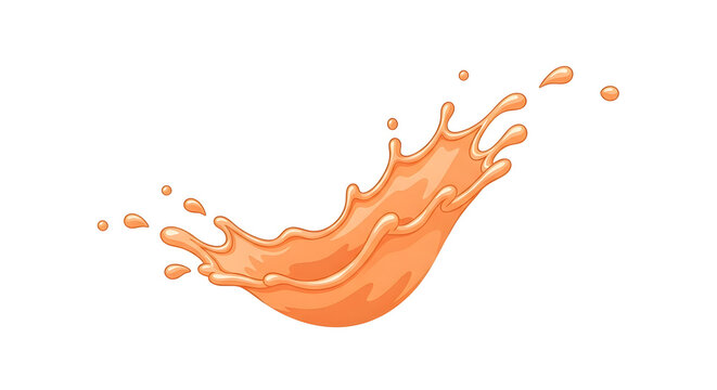 A vibrant orange liquid splash occurs in mid-air, showcasing dynamic movement and fluid motion.