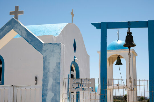 Symbole des griechisch orthodoxen Glaubens an einer Kapelle auf der Insel Kos