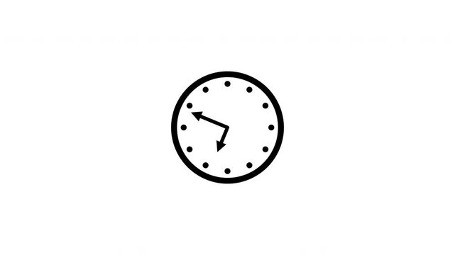 Animated clock spinning. 4K clock spinning, animation transparent.