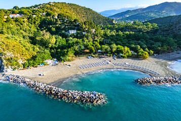 Naklejka premium The coast near the city of Palinuro, Campania, Italy