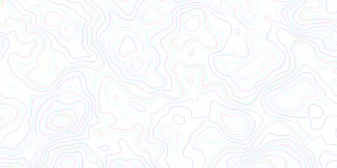 White topography topology vector white background fresh contour map texture. white seamless pattern wave Topography and geography map grid abstract backdrop. © Mr Jishana