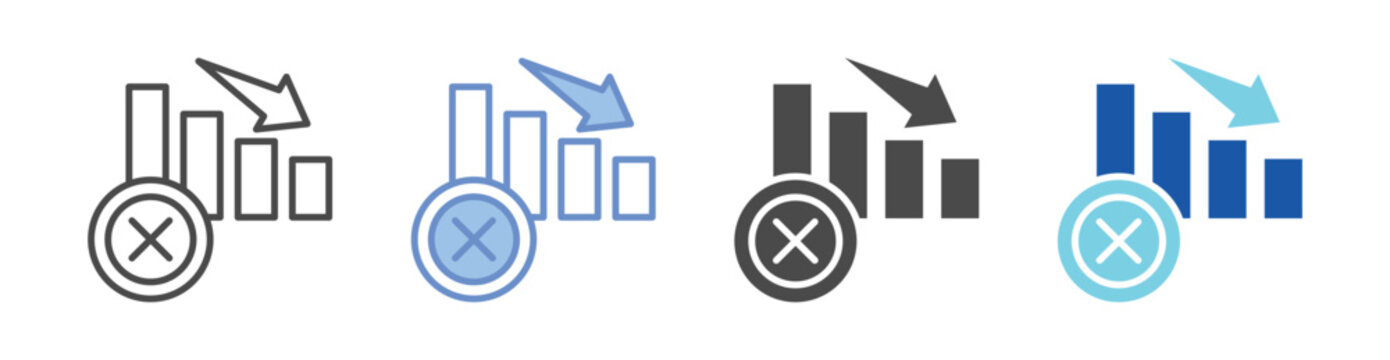 Loss Aversion Icon Set With Multiple Styles Vector Illustration