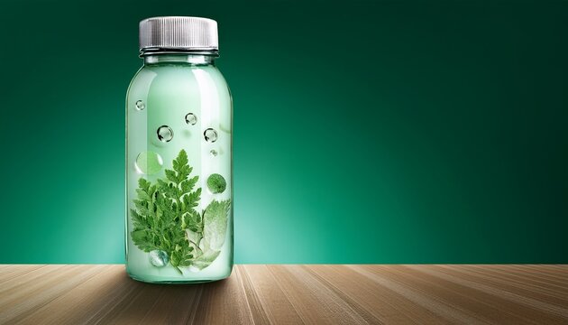 high fidelity visual of microbiome friendly formulation in bottle