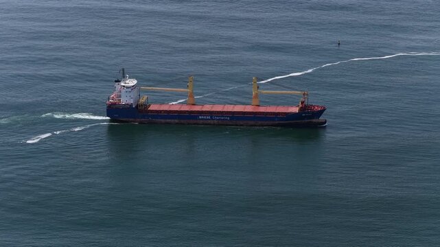 Drone Footage of Maritime Freight Transport in a Time of Economic Crisis