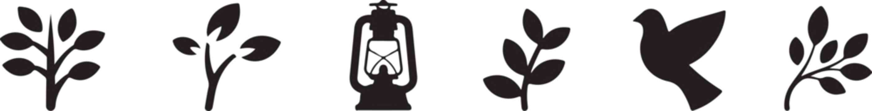Gardening and plant care process icons set for agriculture and Nature Icons Set
