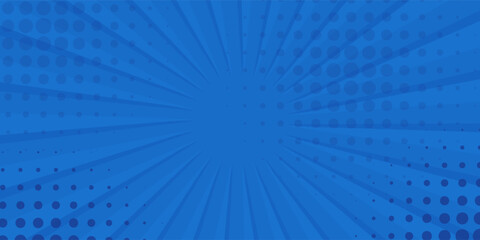 Vintage comic style of pop art blue background. © M.I.Arfad