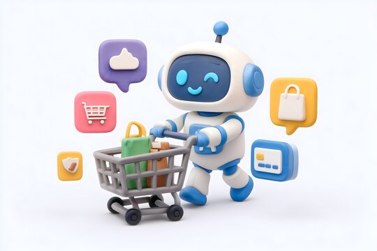 ECサイトを表現したAIロボット
