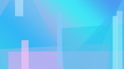 Fototapeta premium Blue geometric abstract shapes with soft translucent bars create a modern tech backdrop, ideal for banners, slides, and designs needing calm copy space.