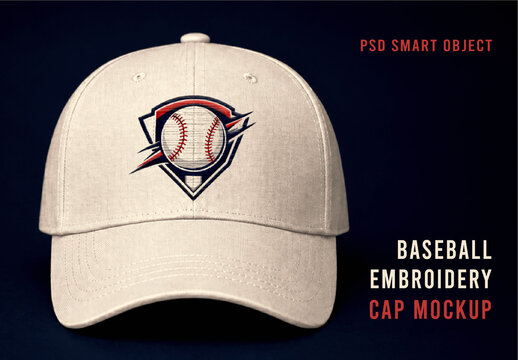 Baseball Embroidery Cap Mockup