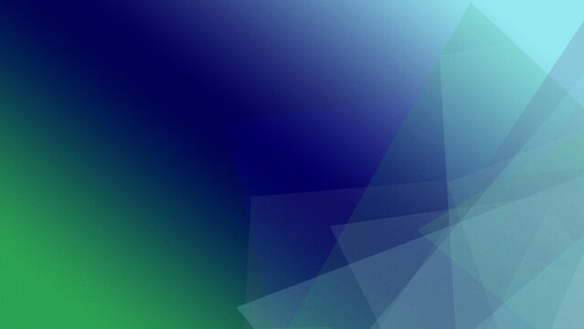 Blue and green abstract triangular polygons create a cool, energetic backdrop with soft haze and layered depth, ideal for technology themes and marketing.