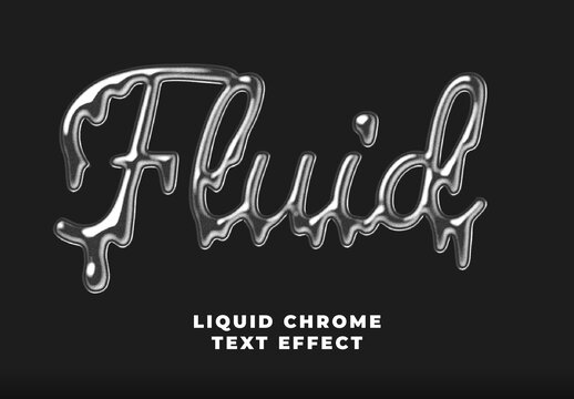 Liquid Chrome Text Effect