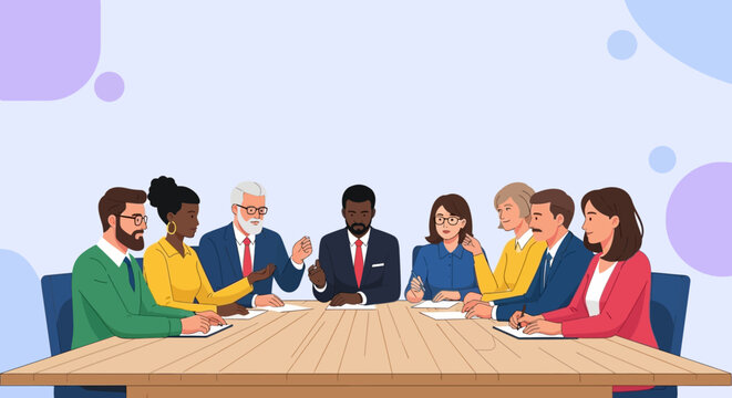Diverse group of business people.