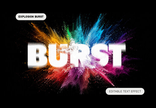 Explosion Burst Text Effect