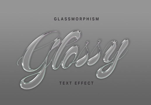 Glassmorphism Text Effect