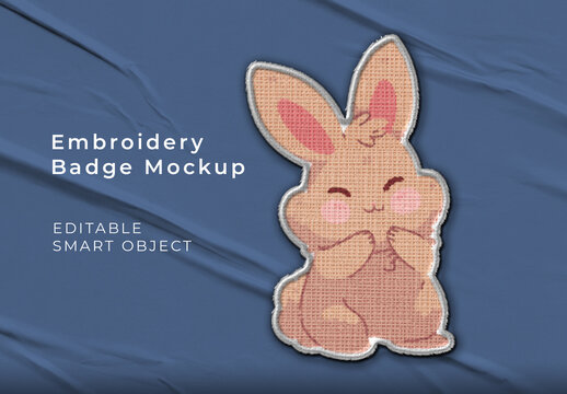 Embroidery Badge Mockup