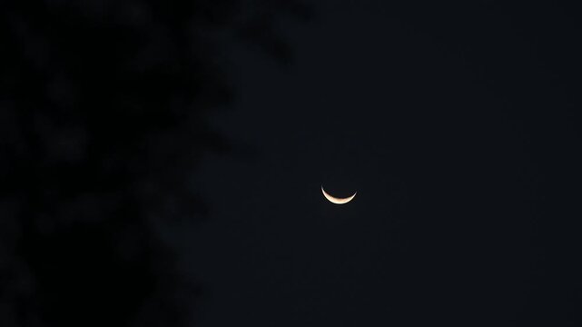 Clouds obstruct the Moon's visibility on Chand Raat (the night of moon-sighting for Eid) in most parts of India. On the day after Eid, the Waxing Crescent Phase Moon has risen in the western sky.