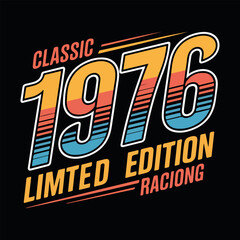 Fototapeta premium Classic 1976 Limited Edition Racing Graphic vector
