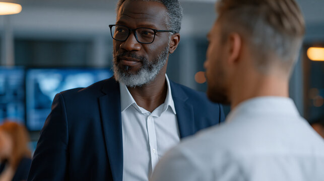 Cyber forensics team leader in enterprise investigation room assigns encrypted evidence storage tasks to junior analysts during active data breach case, digital investigation management, cybercrime 