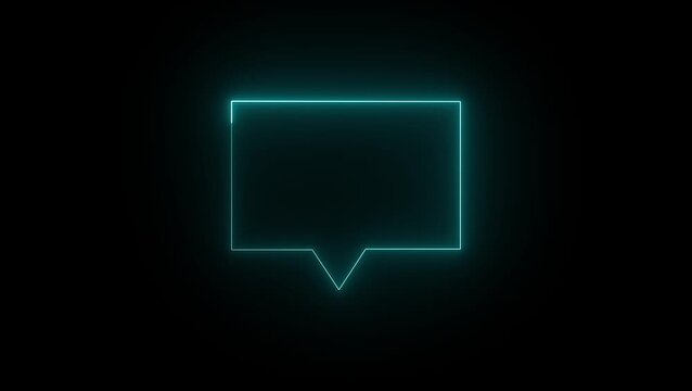 Abstract  Glowing Lines, Cyan Color Hud, Email Box Digital Wave Motion and Technology Design 4k motion