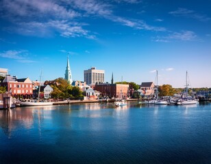 Obraz premium annapolis maryland downtown skyline with copy space