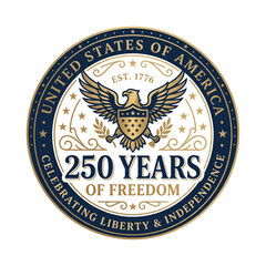 Naklejka premium USA 250 Years Celebration SVG – Premium Anniversary Emblem Collection