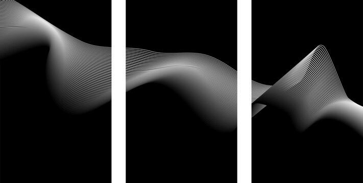 Abstract yellow wave motion on black background with abstract background minimalist movement contrast structure creative