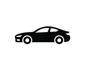 Fototapeta premium PrintTitle: Modern luxury sports car vehicle side view silhouette icon