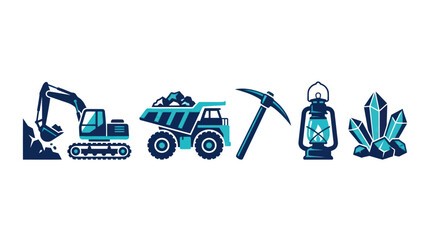 Mining Industry Icon Set © Dodol Creative Stock