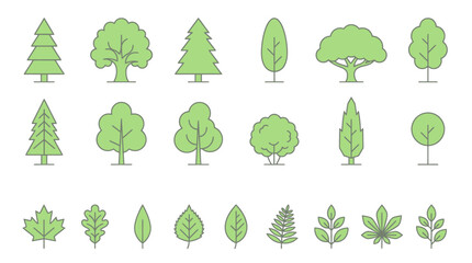 Tree and Leaf Icon Set © Dodol Creative Stock