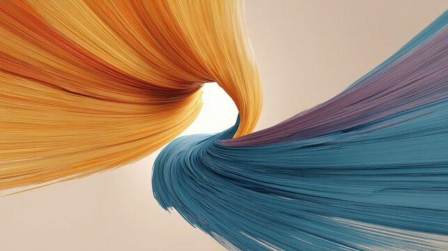 bright and colorful circular design of orange, blue and purple, in the style of 32k uhd, smooth and curved lines, light sky-blue and light beige, realistic hyper-detail, gutai group, uhd image