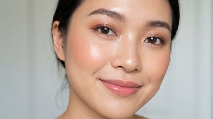 Obraz premium 自然な美しさを表現した女性のポートレート