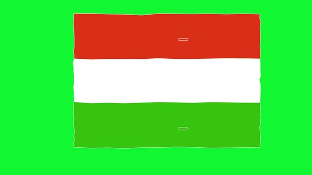 Animated Waving Niger Flag on Green Screen Background &ndash; Chroma Key Loop Video