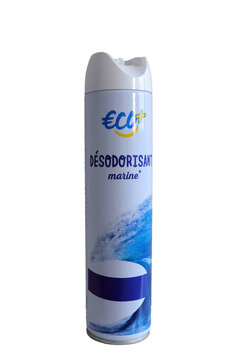 Flacon de d&eacute;sodorisant marine de Leclerc
