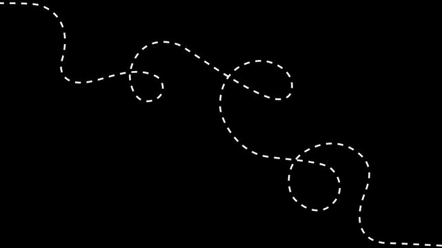two points with dotted path and location pin. Route location icon two pin sign and dotted line.