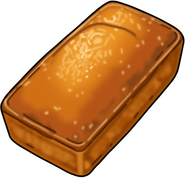 French financier cake illustration isolated on transparent background