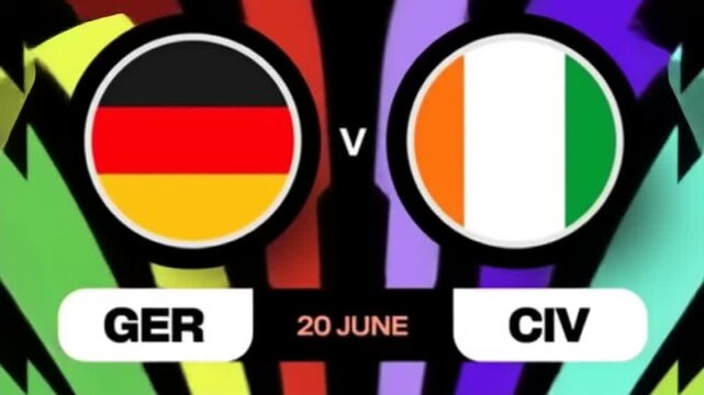 Germany vs Ivory Coast soccer match.