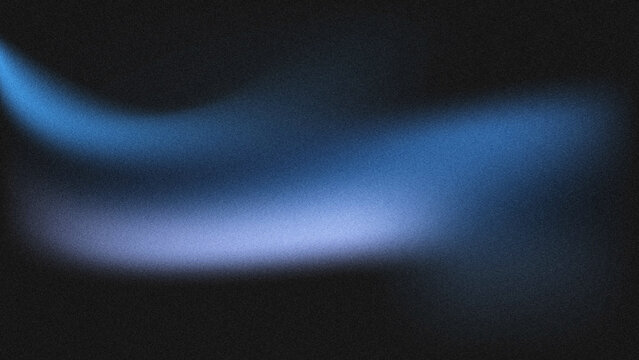 Abstract grainy blue gradient background, soft light streak on black.