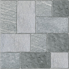 Fototapeta premium Grey stone floor tile pattern design background