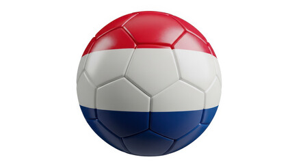 Fototapeta premium Soccer ball with red white and blue design elements