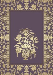wedding card design, paisley floral pattern , India  © SIRIUS*