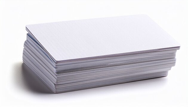 business cards stack isolated on a white background