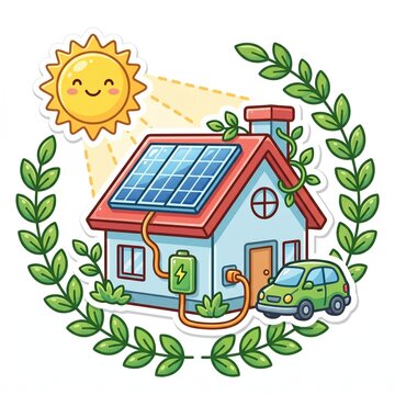Cute Cartoon Renewable Energy.