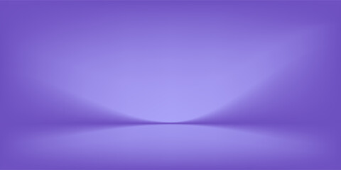Fototapeta premium Abstract gradient podium background. Violet, purple and lilac empty 3d studio backdrop. Clean scene for product presentation mockup template. Vector illustration