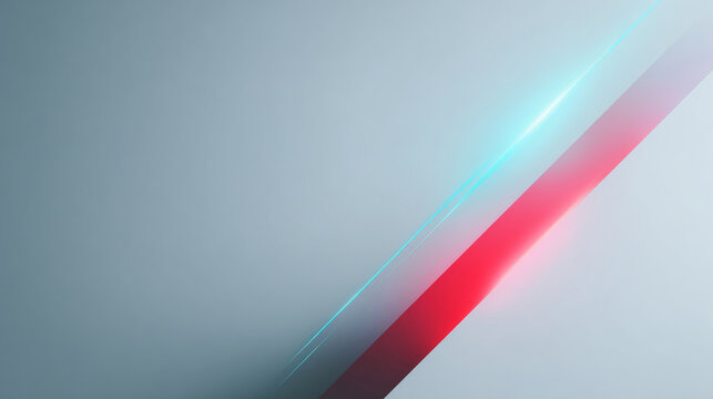 Abstract diagonal red and blue light beams