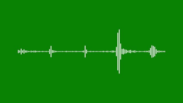 sound volume audio lines green screen digital Audio spectrum animation.Music sound wave or audio waveform. Audio spectrum.Audio Visualizer.4k video