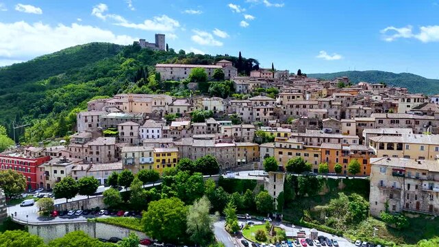 View of Narni, an ancient hilltown of Umbria, Italy