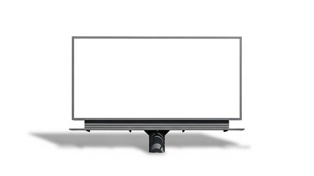 Blank Billboard Screen with Stand and Shadow