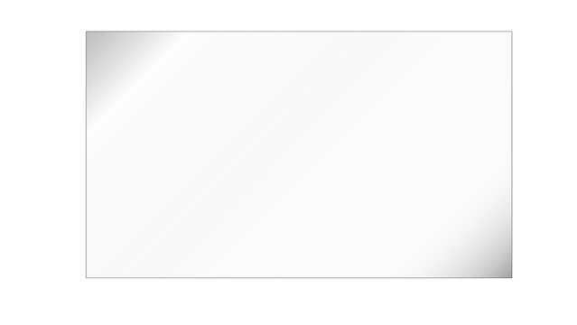  Clear glass rectangle overlay on transparent background. Realistic shiny acrylic plastic sheet texture and window display screen glare for UI mockups. display reflection monitor and TV screen overlay