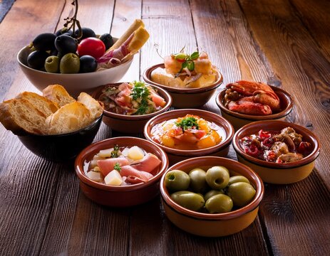spanish tapas on a table